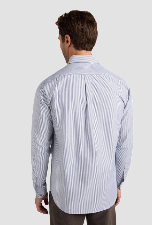 Camicia Oxford a righe uomo navy blue 