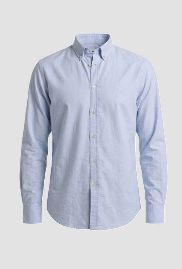 Camicia Oxford uomo azzurro cielo 