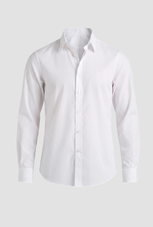 Camicia in popeline uomo bianco 
