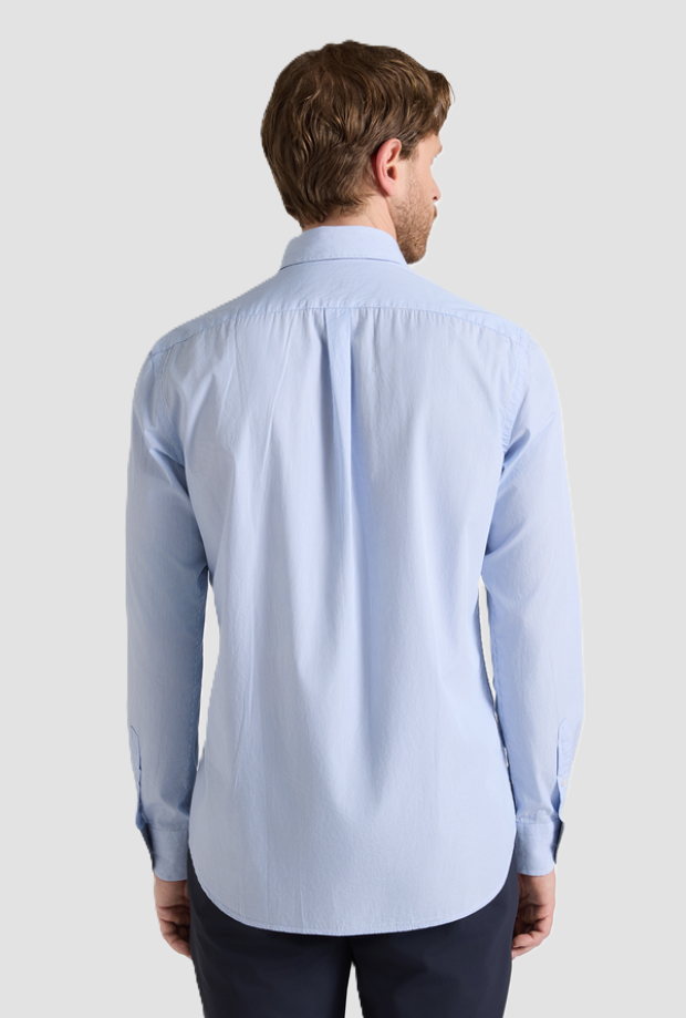 Camicia micro riga da uomo azzurro cielo 