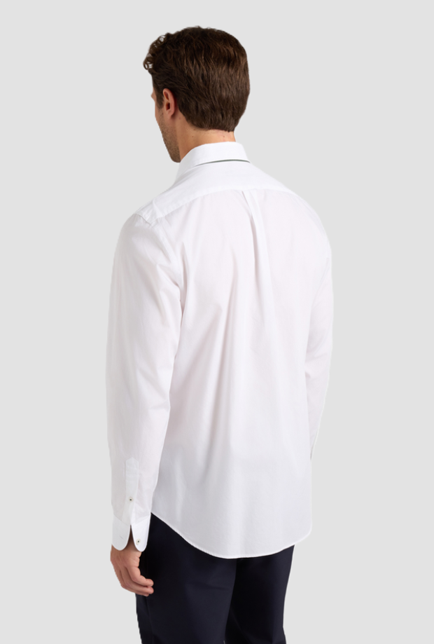 Camicia con fascia da uomo bianco 