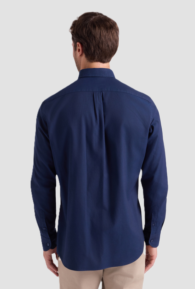 Camicia con finta regimental uomo blu scuro 
