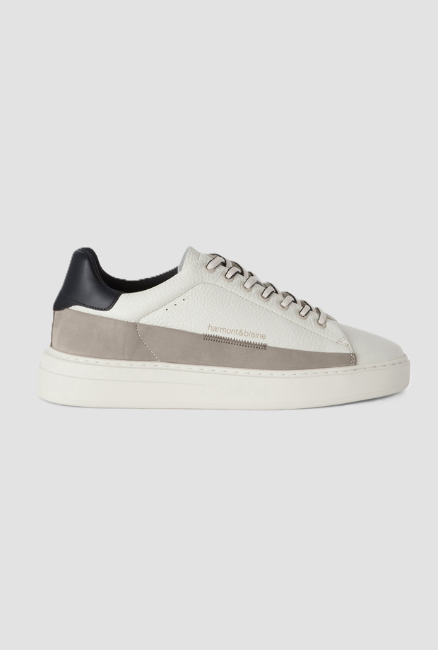 Scarpe con dettagli a contrasto da uomo bianco-beige 