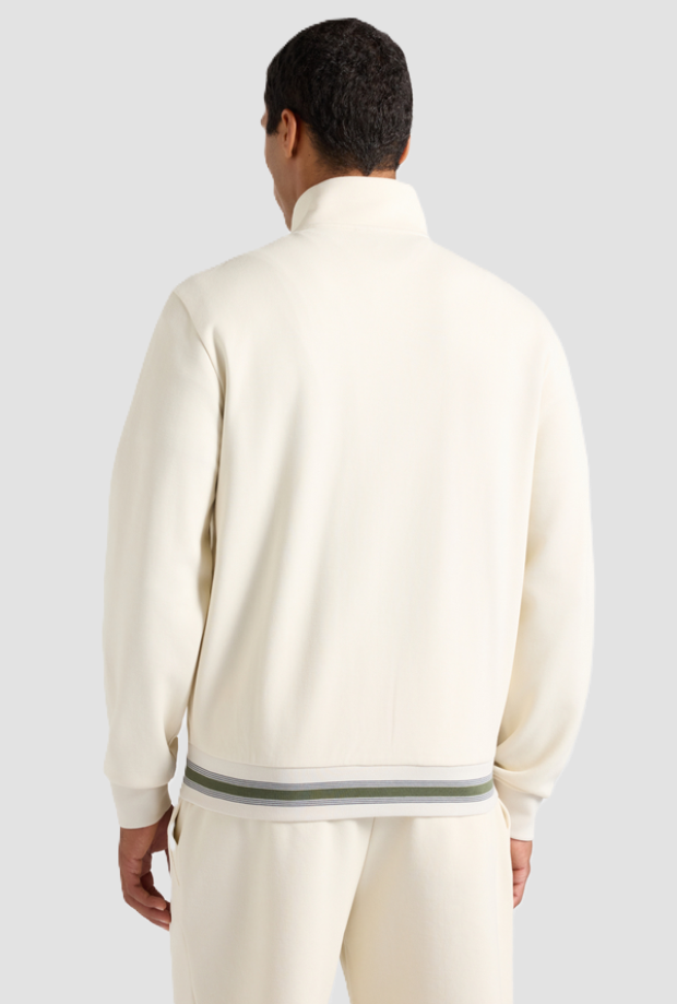 Felpa full zip uomo tortora 