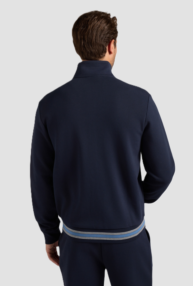 Felpa full zip uomo navy blue 