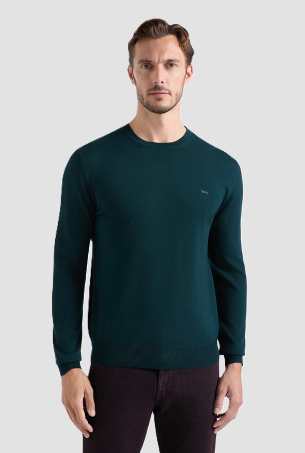 Maglia in lana uomo verde 