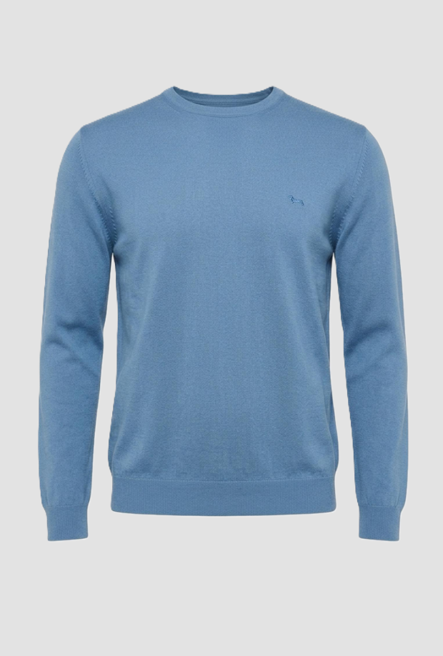 Maglia in lana da uomo azzurro 