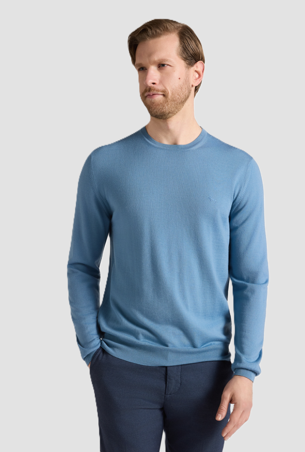 Maglia in lana da uomo azzurro 