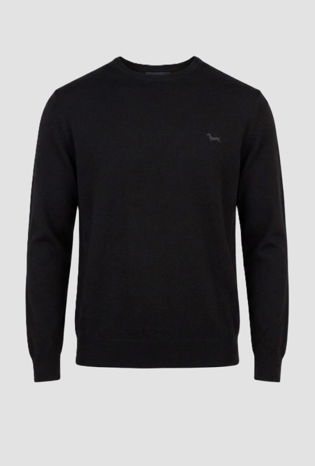 Maglia in lana da uomo nero 