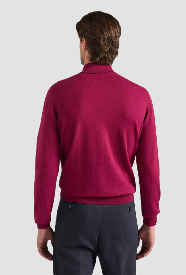 Maglia mezza zip uomo rosso 
