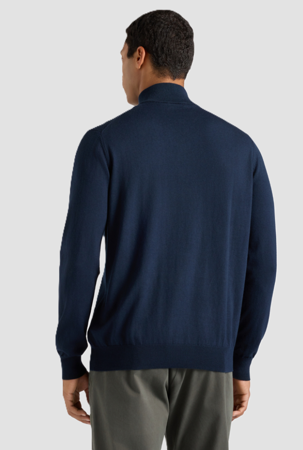 Maglia mezza zip da uomo navy blue 
