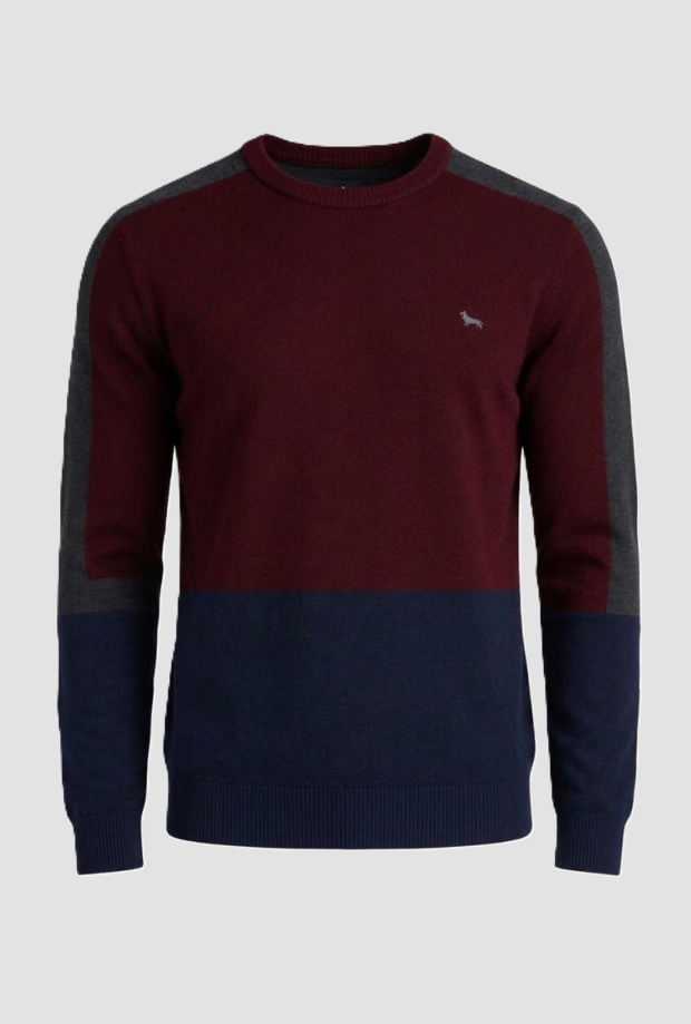 Maglia color-block da uomo navy blue 
