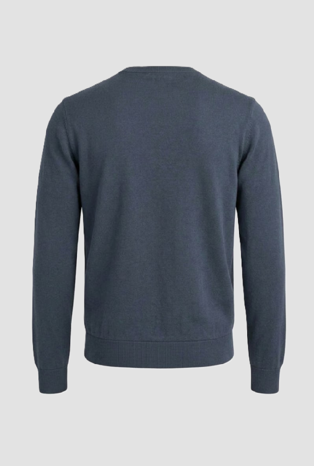 Maglia con patchwork uomo navy blue 