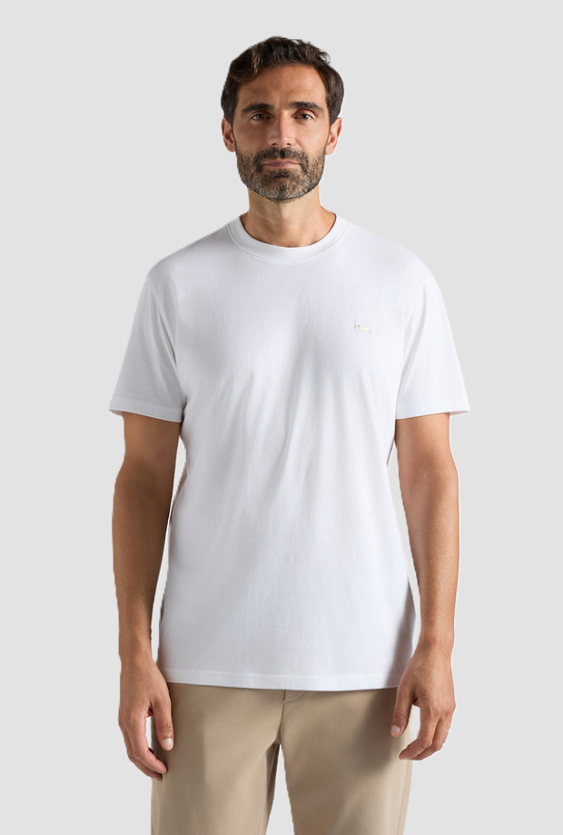 T-shirt in cotone uomo bianco 