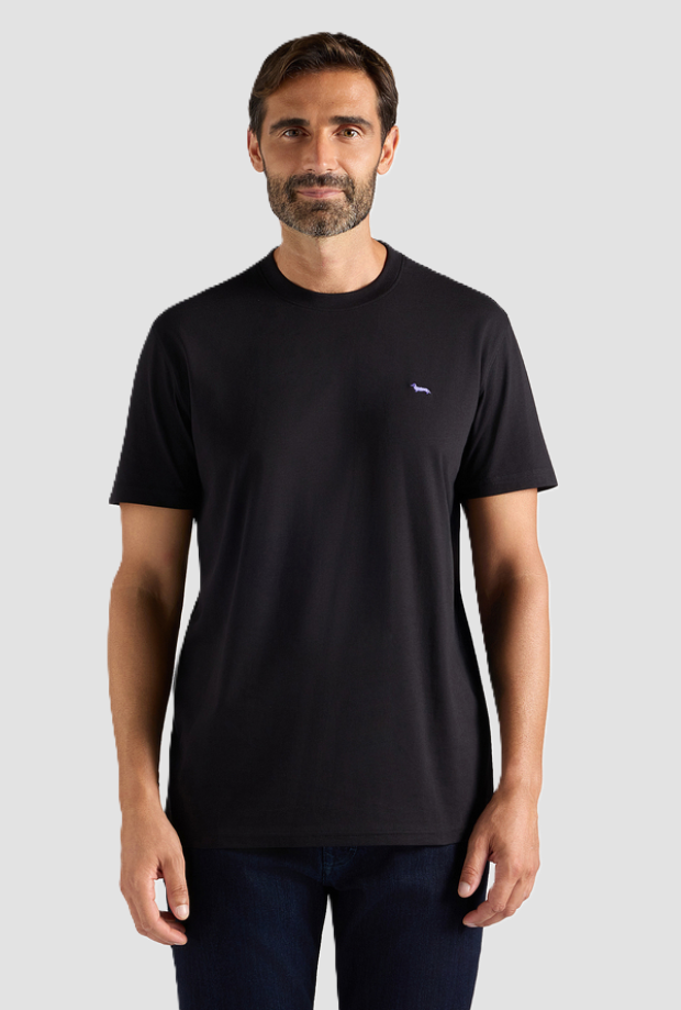 T-shirt in cotone uomo nero 