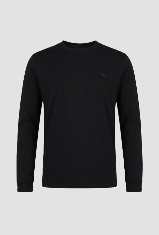 T-shirt a maniche lunghe uomo nero 
