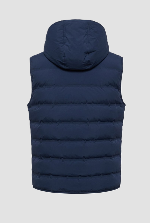 Gilet con cappuccio da uomo navy blue 