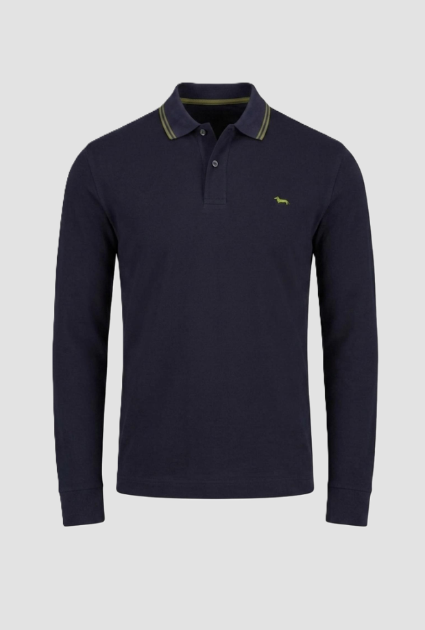 Polo narrow fit da uomo navy blue 