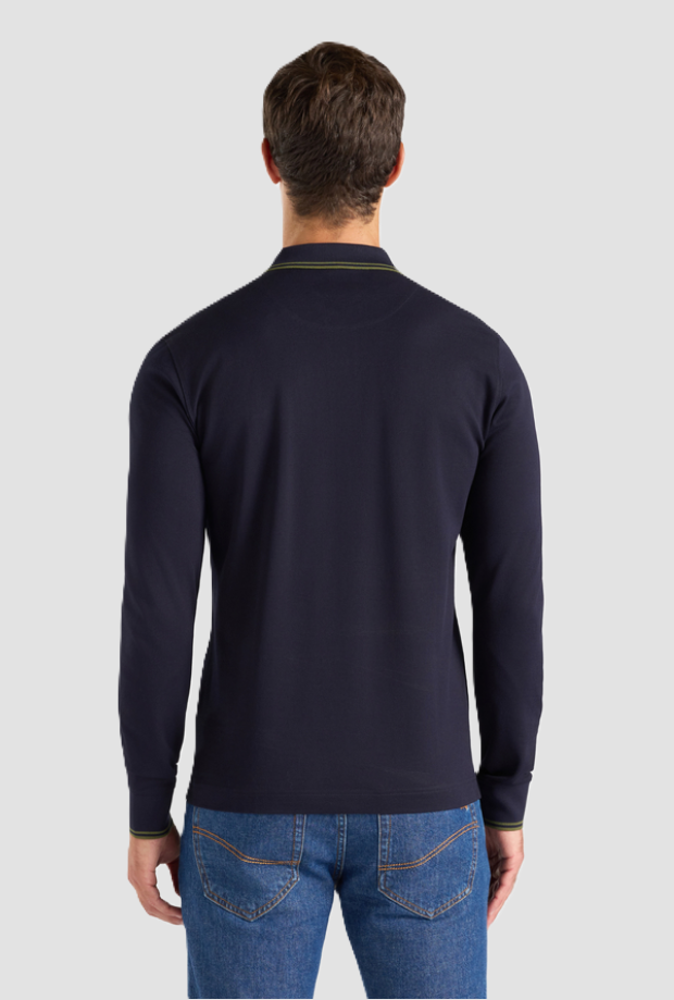 Polo narrow fit da uomo navy blue 