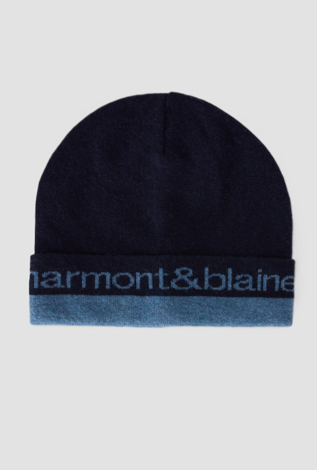 Berretto con logo uomo navy blue 