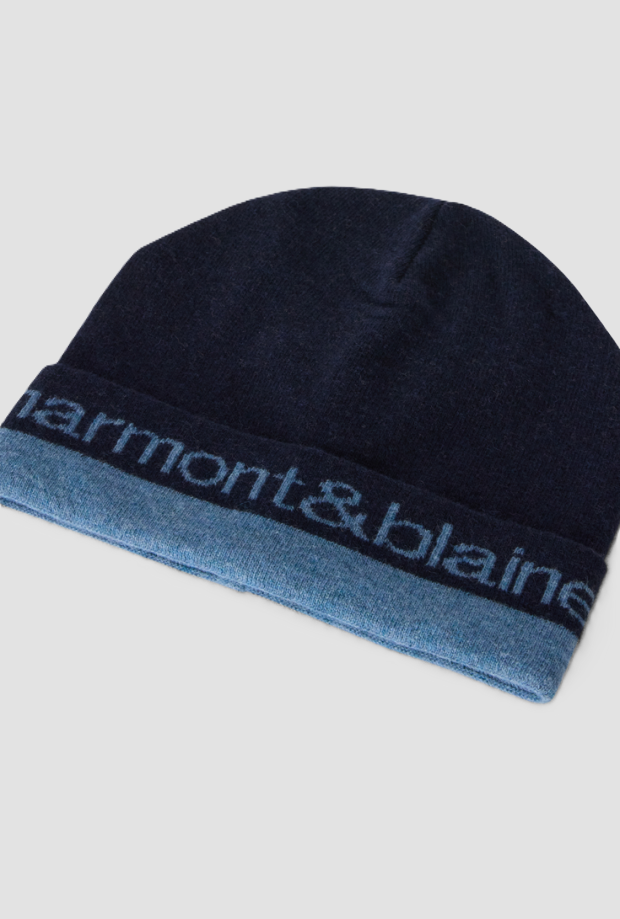 Berretto con logo uomo navy blue 