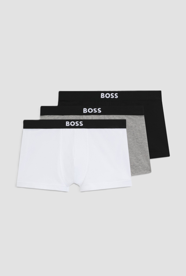 Pack da 3 boxer uomo bianco-grigio-nero 