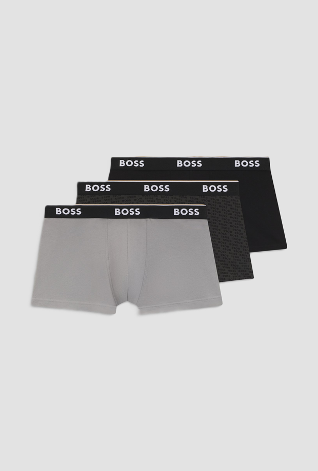 Pack da 3  boxer uomo grigio-nero 
