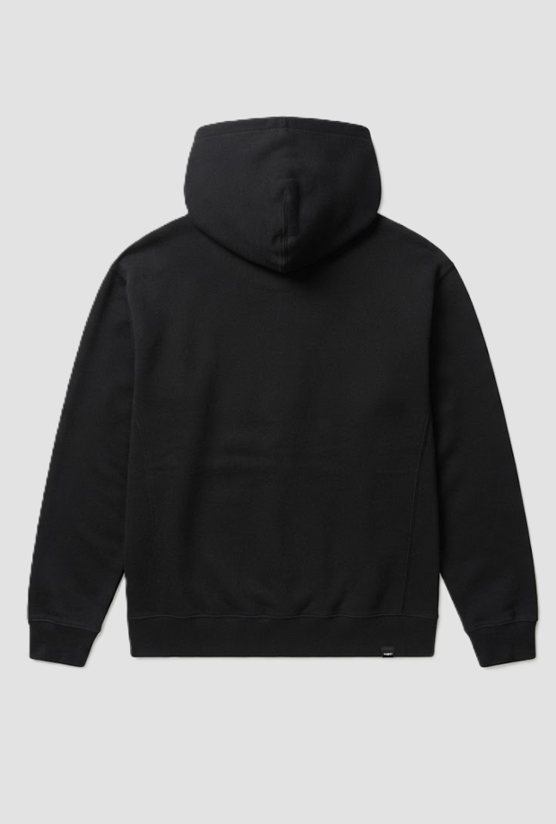 Felpa con cappuccio e zip da uomo nero 