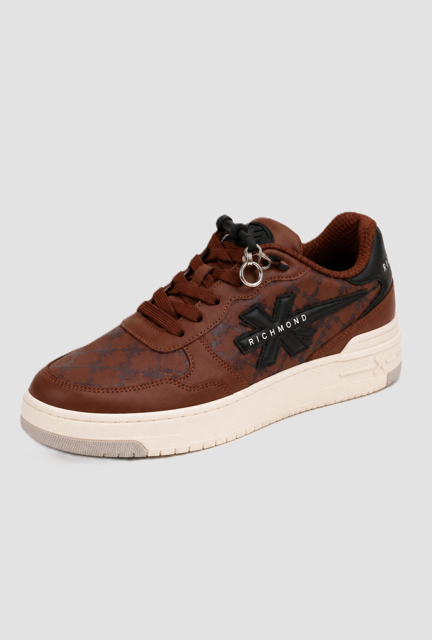 Scarpe con monogram uomo cioccolato 