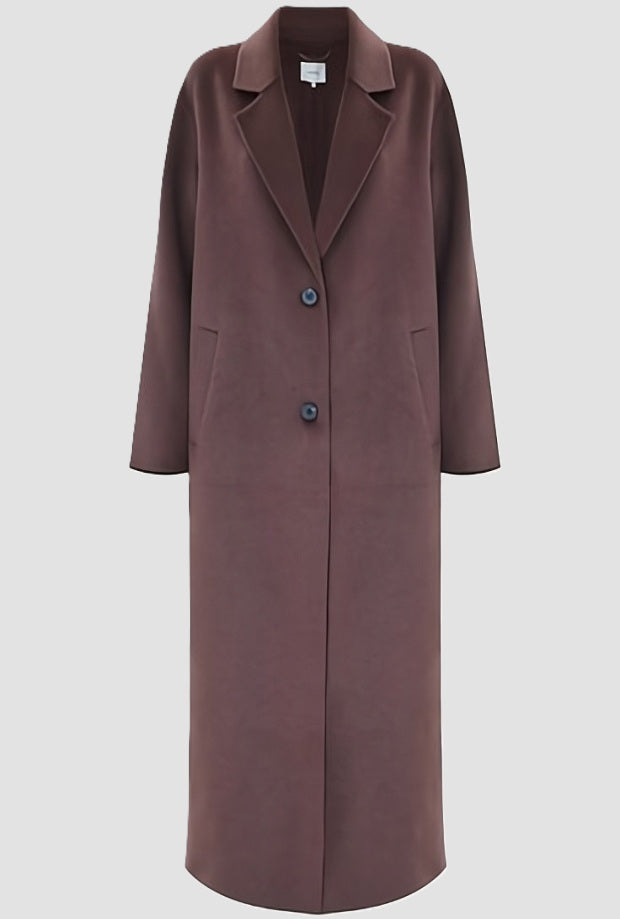 Cappotto lungo donna tortora 