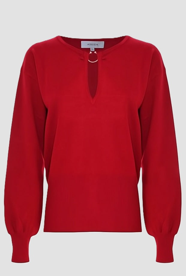 Maglia con dettaglio donna rosso 