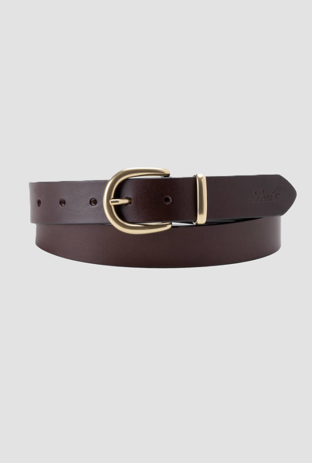 Cintura in pelle donna marrone 