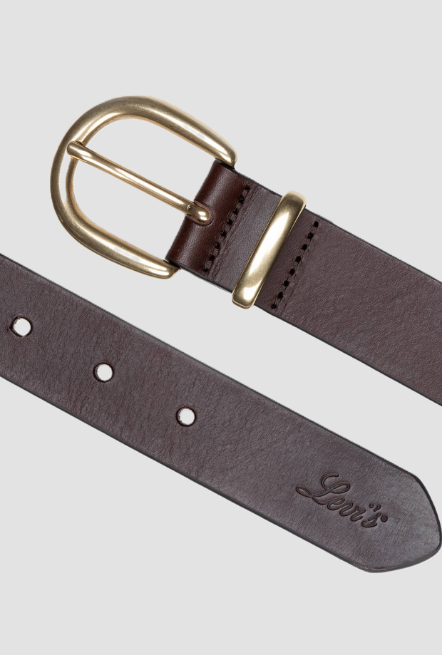 Cintura in pelle donna marrone 