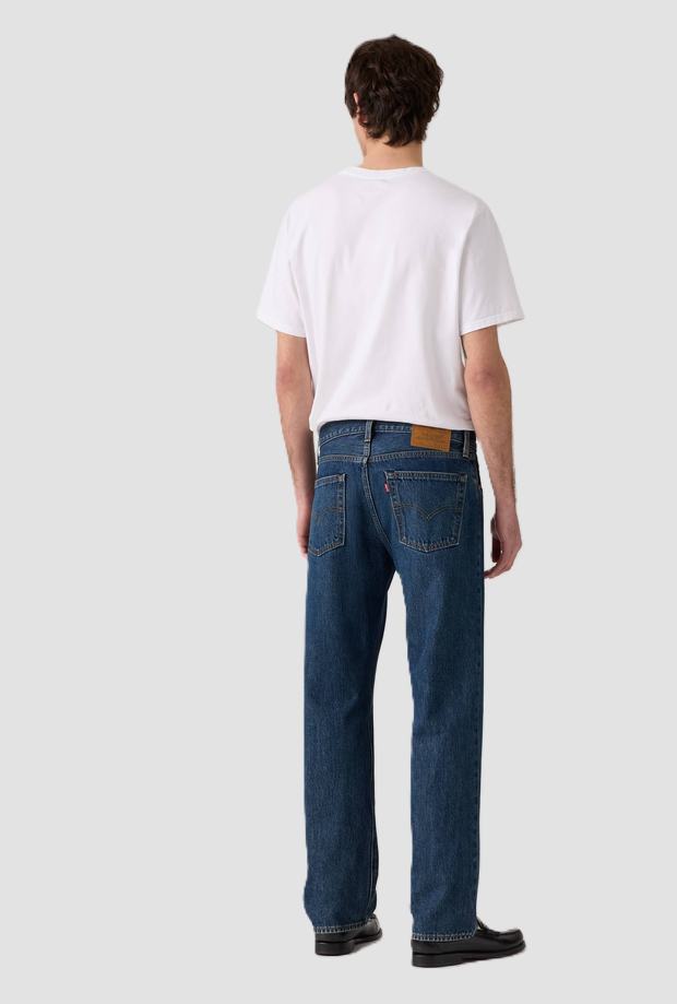 Jeans straight fit uomo blu scuro 