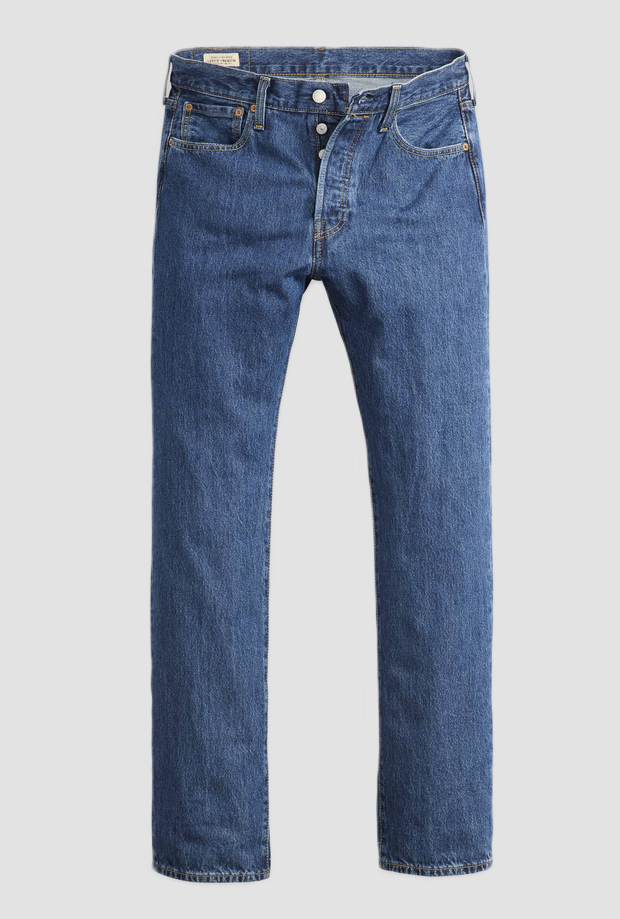 Jeans straight fit uomo blu medio 