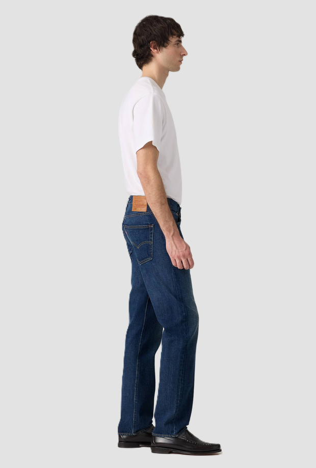 Jeans straight fit uomo blu scuro 