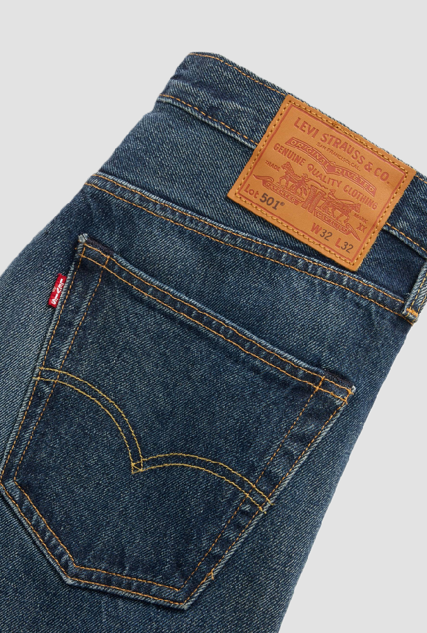 Jeans straight fit uomo blu scuro 