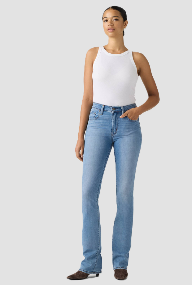 Jeans bootcut donna blu medio 