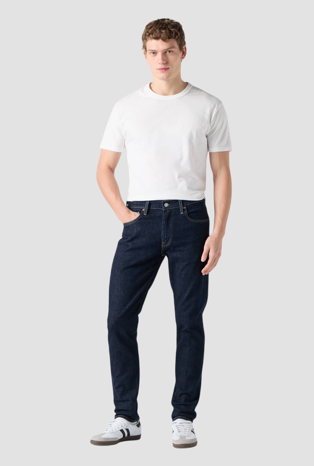 Jeans low rise uomo blu scuro 