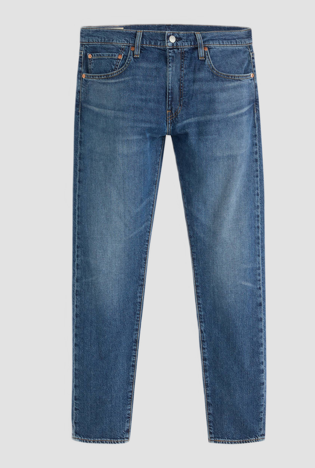 Jeans slim tapered uomo blu medio 