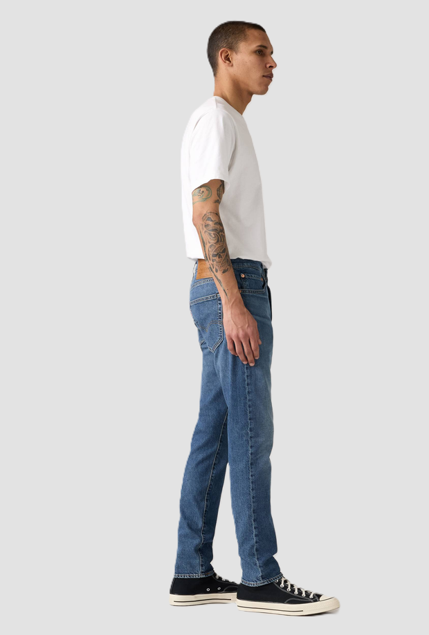 Jeans slim tapered uomo blu medio 