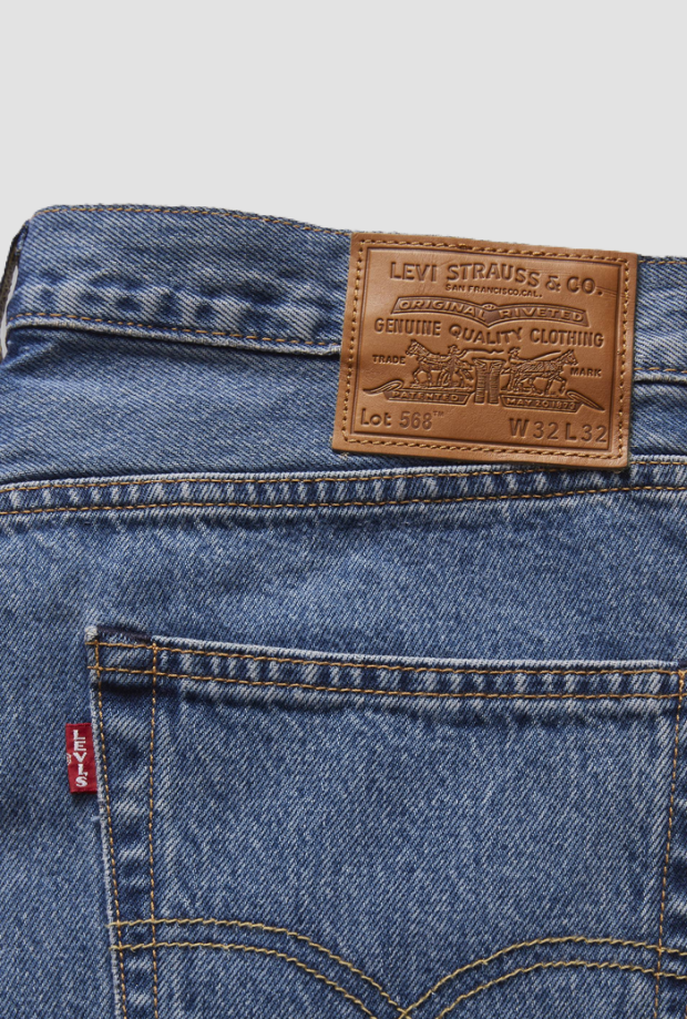 Jeans 568 loose fit uomo blu medio 