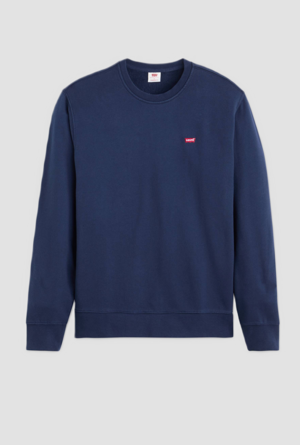 Felpa girocollo uomo blu 