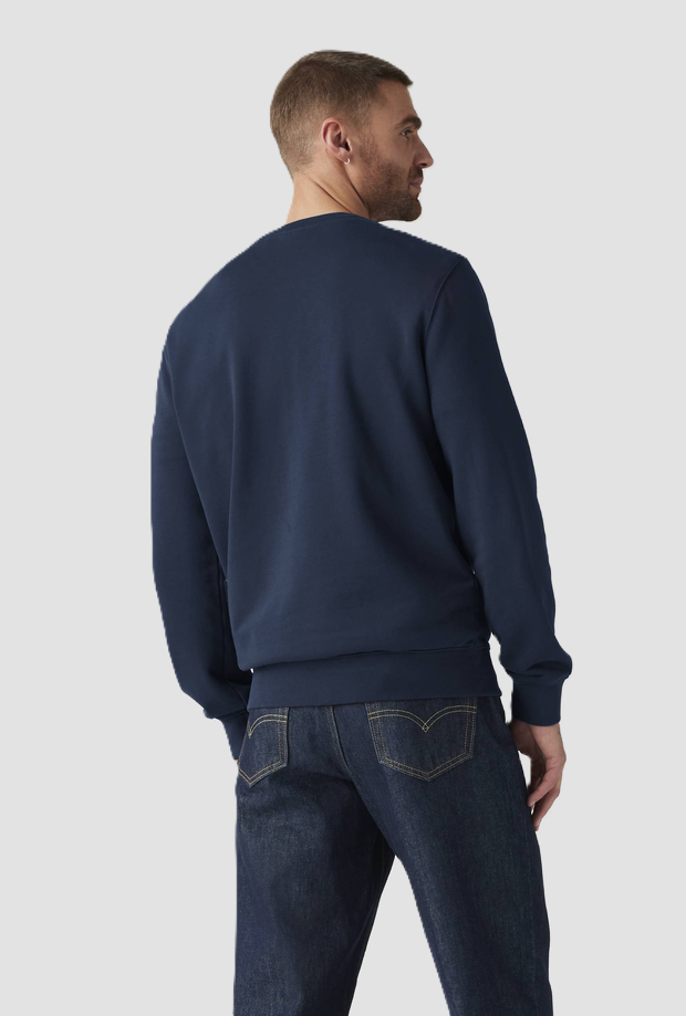 Felpa girocollo uomo blu 