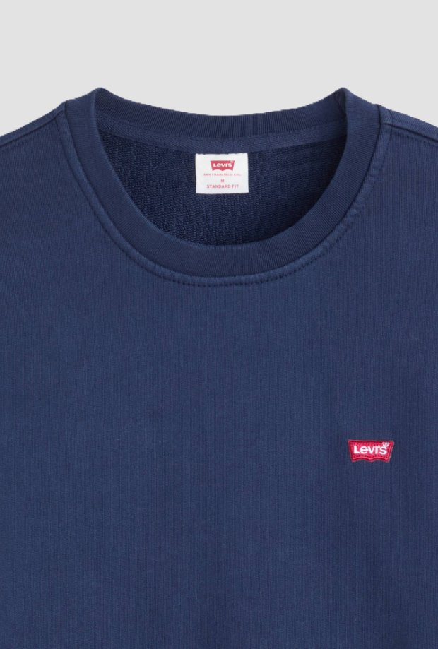 Felpa girocollo uomo blu 