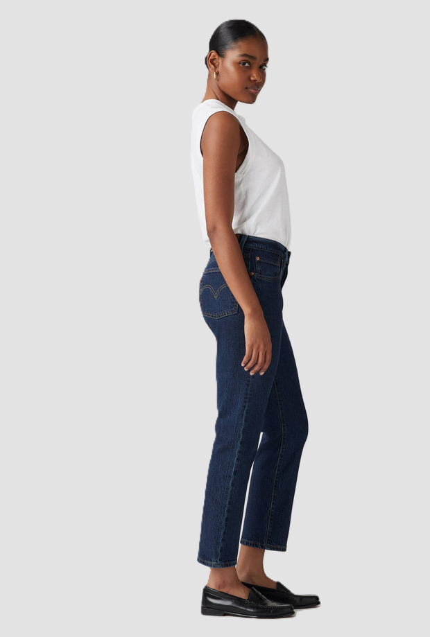 Jeans crop donna blu scuro 