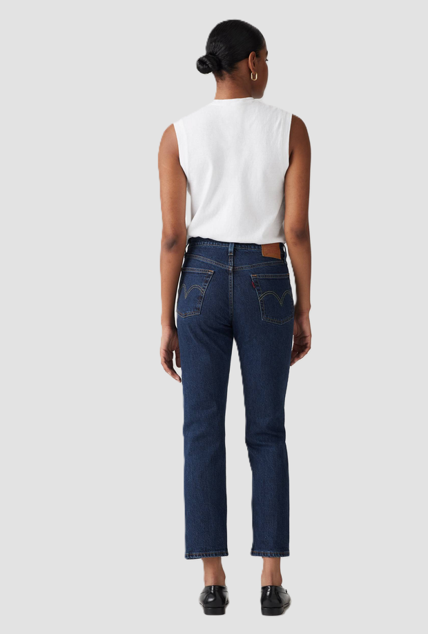 Jeans crop donna blu scuro 