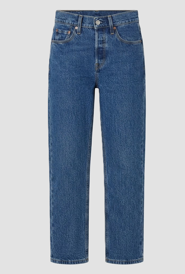 Jeans crop donna blu medio 