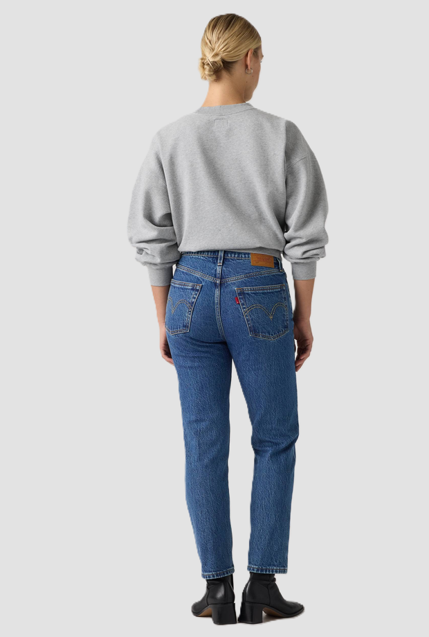 Jeans crop donna blu medio 