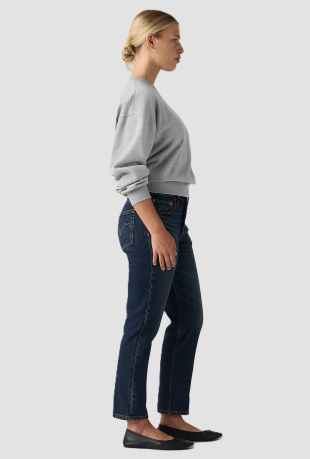 Jeans crop donna blu scuro 